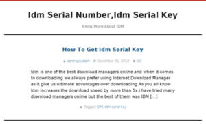 Idmserialnumberkey.com thumbnail