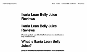 Ikarialeanbellyjuicereviews.biz thumbnail