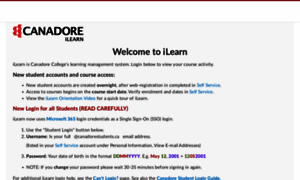 Ilearn.canadorecollege.ca thumbnail