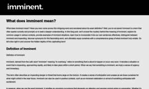 Imminentness.com thumbnail