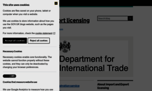 Importexportlicensing.blog.gov.uk thumbnail