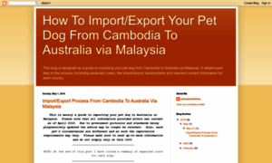 Importpetdogtoaustralia.blogspot.com thumbnail