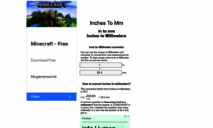 Inches-to-mm.appspot.com thumbnail