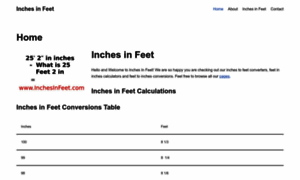 Inchesinfeet.com thumbnail