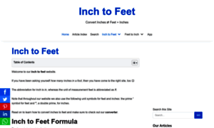 Inchtofeet.com thumbnail