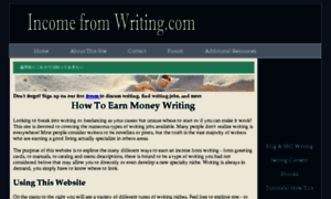 Incomefromwriting.com thumbnail