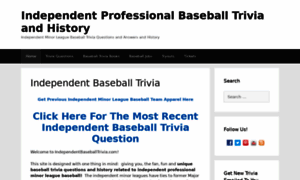 Independentbaseballtrivia.com thumbnail