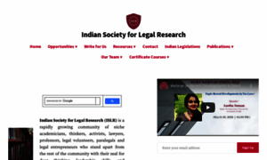Indiansocietyforlegalresearch.in thumbnail