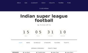 Indiansuperleaguefootball.co.in thumbnail