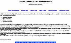 Indianuniversities.info thumbnail