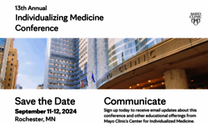 Individualizingmedicineconference.mayo.edu thumbnail