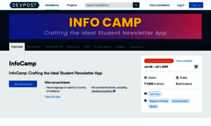 Info-camp.devpost.com thumbnail