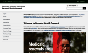 Info.healthconnect.vermont.gov thumbnail