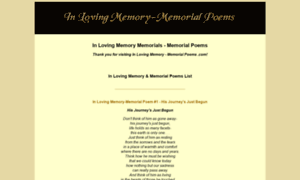 Inlovingmemory-memorialpoems.com thumbnail