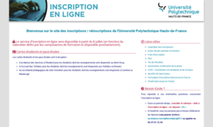 Inscription.univ-valenciennes.fr thumbnail