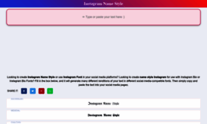 Instagramnamestyle.com thumbnail