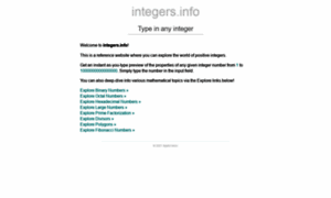 Integers.info thumbnail