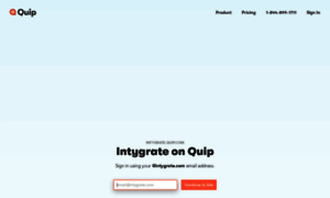 Intygrate.quip.com thumbnail