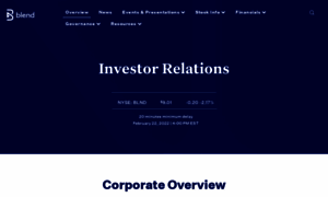 Investor.blend.com thumbnail