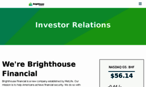 Investor.brighthousefinancial.com thumbnail