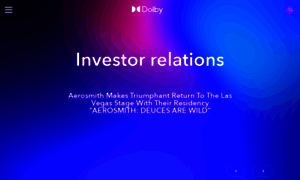 Investor.dolby.com thumbnail