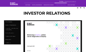 Investor.exactsciences.com thumbnail