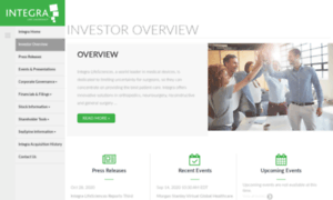 Investor.integralife.com thumbnail