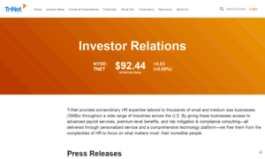 Investor.trinet.com thumbnail