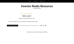 Investorrealtyresources.com thumbnail