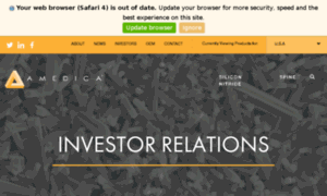 Investors.amedica.com thumbnail