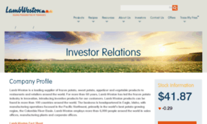 Investors.lambweston.com thumbnail