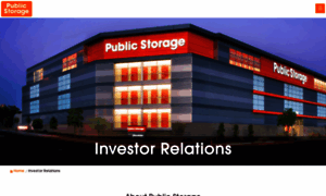 Investors.publicstorage.com thumbnail