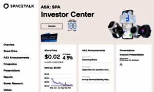 Investors.spacetalkwatch.com thumbnail