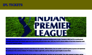 Ipltickets.online thumbnail