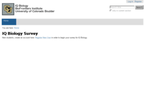 Iqbio-survey.colorado.edu thumbnail