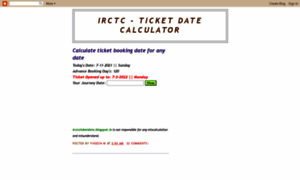 Irctcticketdate.blogspot.com thumbnail