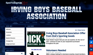 Irvingboysbaseball.com thumbnail