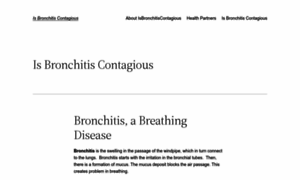 Isbronchitiscontagious.net thumbnail