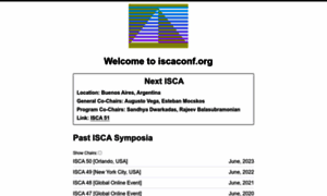 Iscaconf.org thumbnail