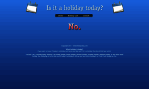 Isitaholidaytoday.com thumbnail