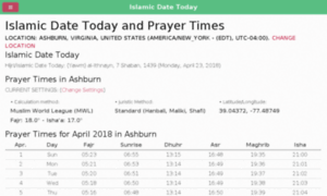 Islamicdatetoday.com thumbnail