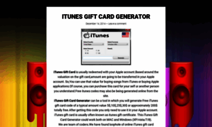 Itunesgiftcardgenerator2015.wordpress.com thumbnail