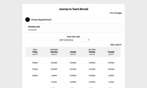 J2teachabroadscheduling.as.me thumbnail