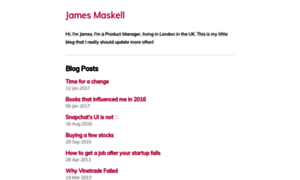 Jamesmaskell.co.uk thumbnail