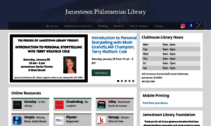 Jamestownphilomenianlibrary.org thumbnail