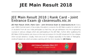 Jeemainsresults2017.co.in thumbnail