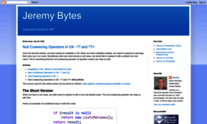 Jeremybytes.blogspot.co.uk thumbnail