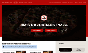 Jimsrazorbackpizzafortsmith.com thumbnail