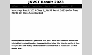 Jnvstresults.in thumbnail