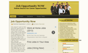 Jobopportunitynow.info thumbnail